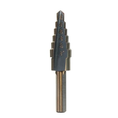 Hhip 3/16-1/2" High Speed Steel Step Drill With 6 Steps 5000-0014